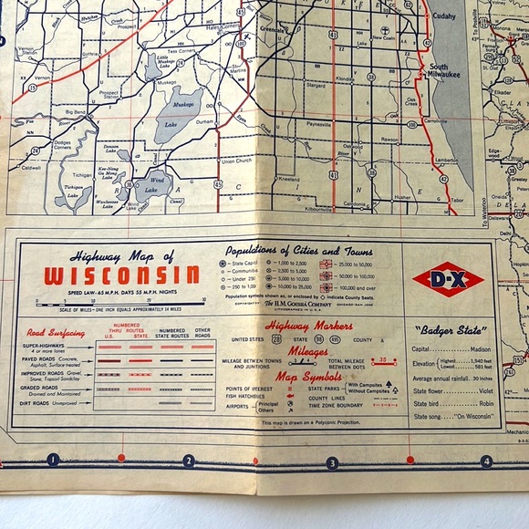 Vintage State 1940’s Michigan Missouri Wisconsin road maps - Picture 2 of 10